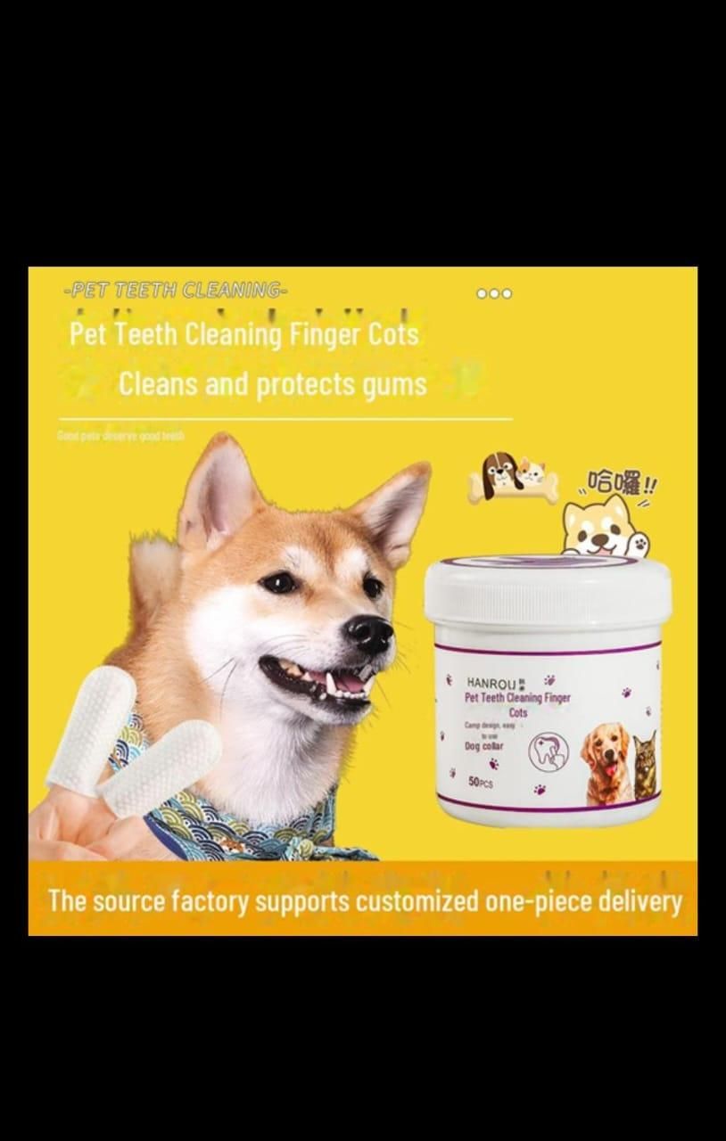 Disposable Dental Finger Wipes For Pets